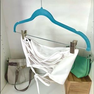 white lace back tube top